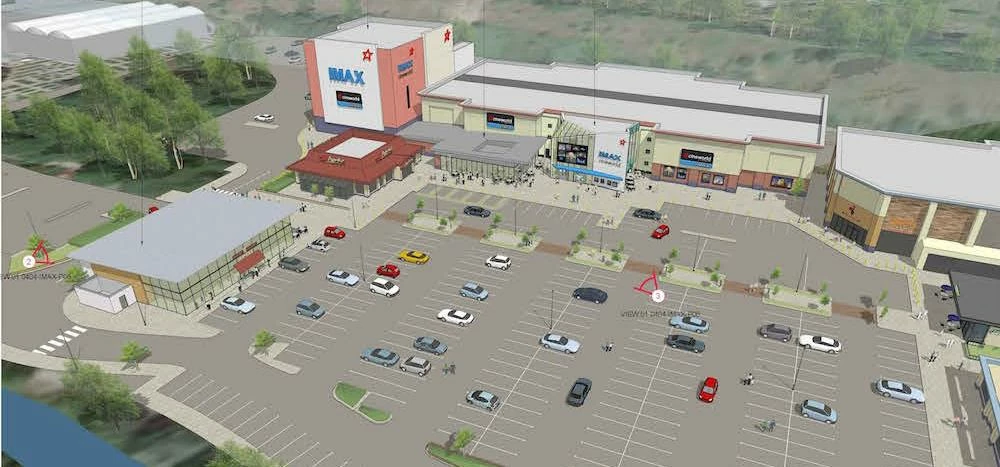 Artist's impression of the proposed Cineworld Expansion in Ashford.