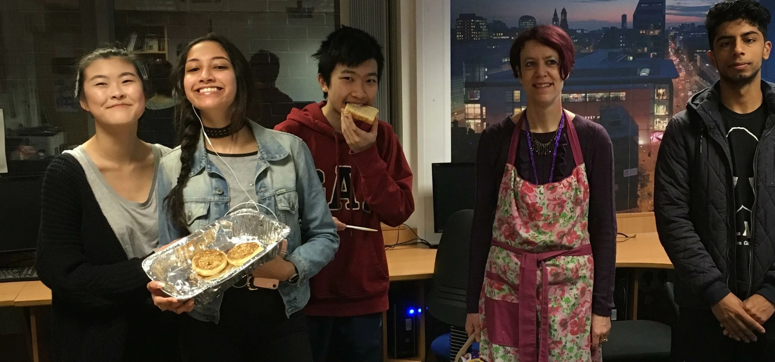 Second from right, Rachel Lasham with the Breakfast club