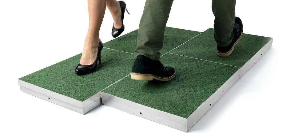 Pavegen's technology captures the energy of footsteps