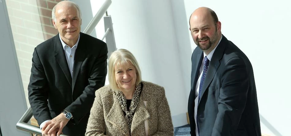 (L-R): Paul Booth, Sue Jeffrey and Andrew Lewis, the new Managing Director of Tees Valley Combined A