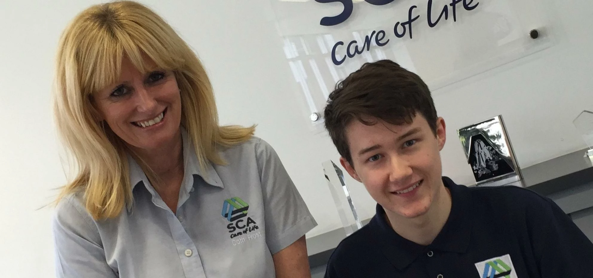 SCA's Cath Frost and apprentice Sean Burton