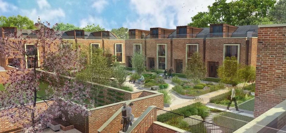 New courtyard homes at Alderley Edge.