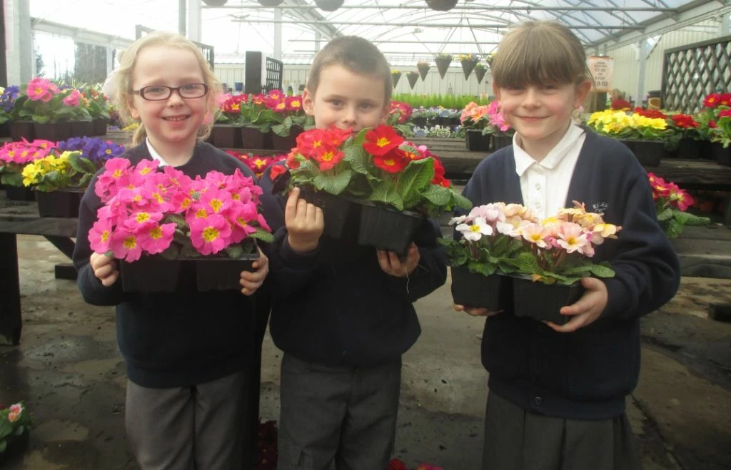 Children from Eastlea Primary School enjoyed a visit to Azure Garden Centre to learn about the diffe
