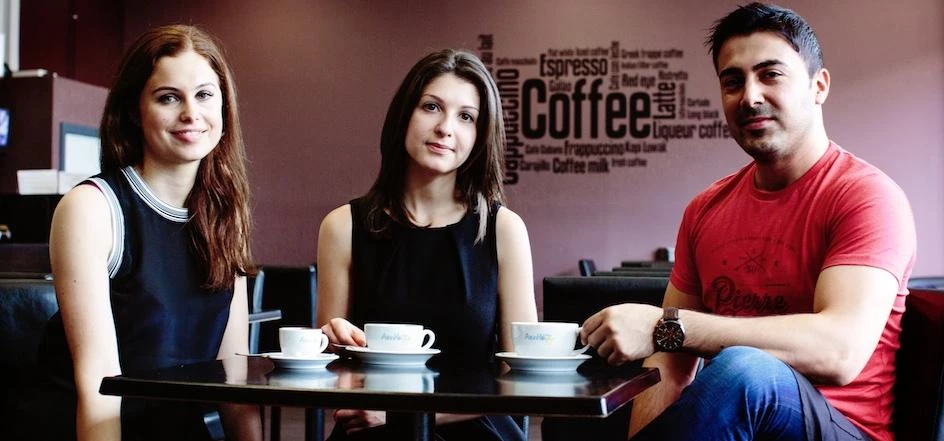 (L – R) Emma Neal and Kristine Murane, Rivers Capital Partners and Irfan Altin, Altin Coffee House.
