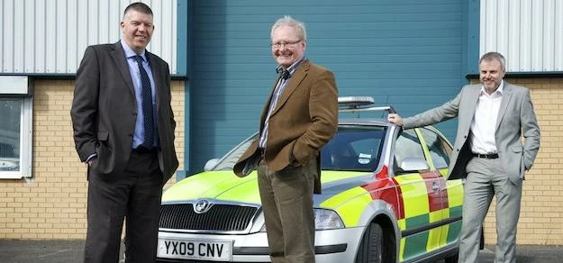 Ian Atkinson of Finance Yorkshire, Vehicle Livery Solutions Finance Director Jonathan Parkin and Man
