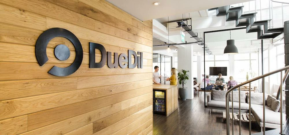 The office of London's DueDil, which has just announced triple-digit growth in sales.