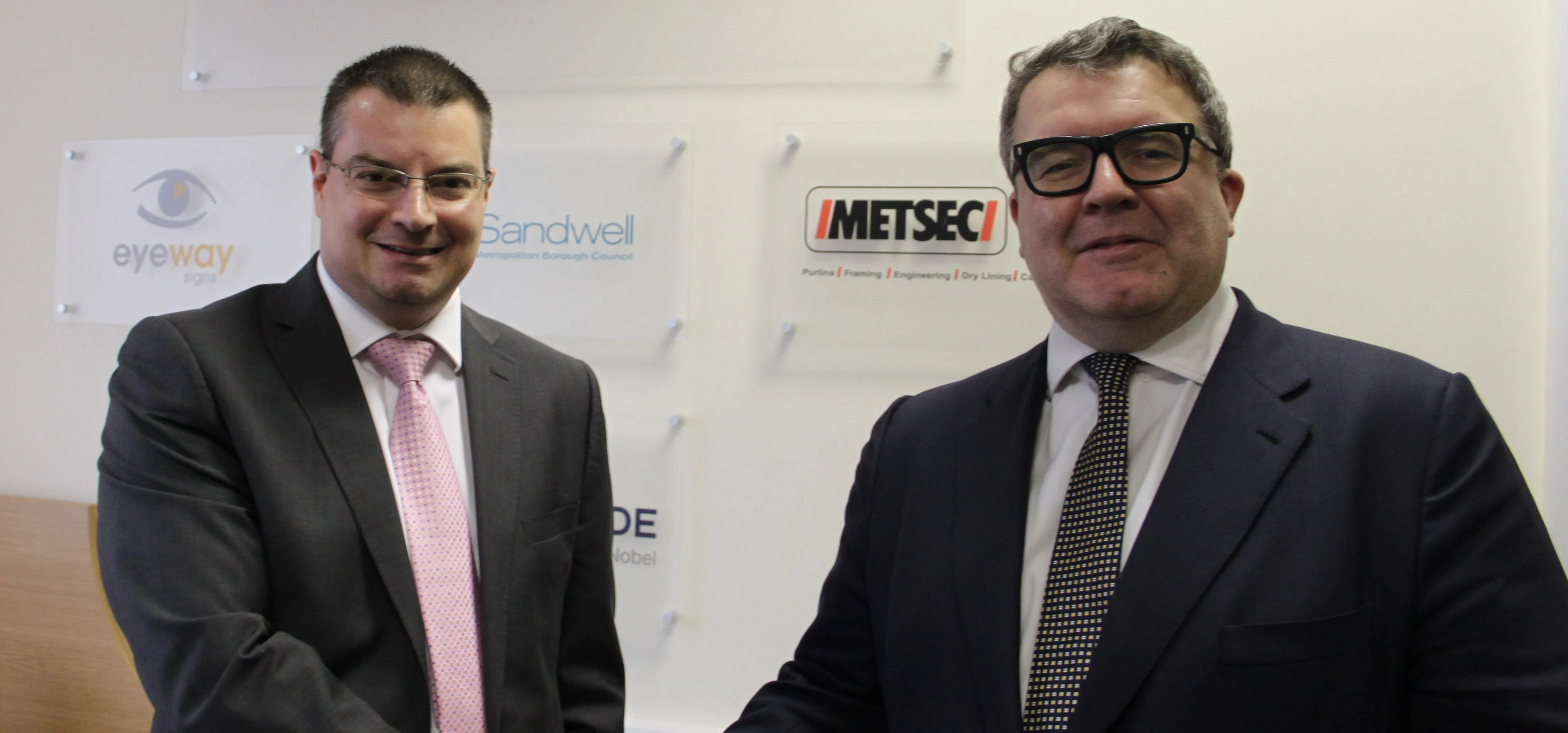 Richard Allen and local MP Tom Watson at the opening of the state-of-the-art technology centre in Sm