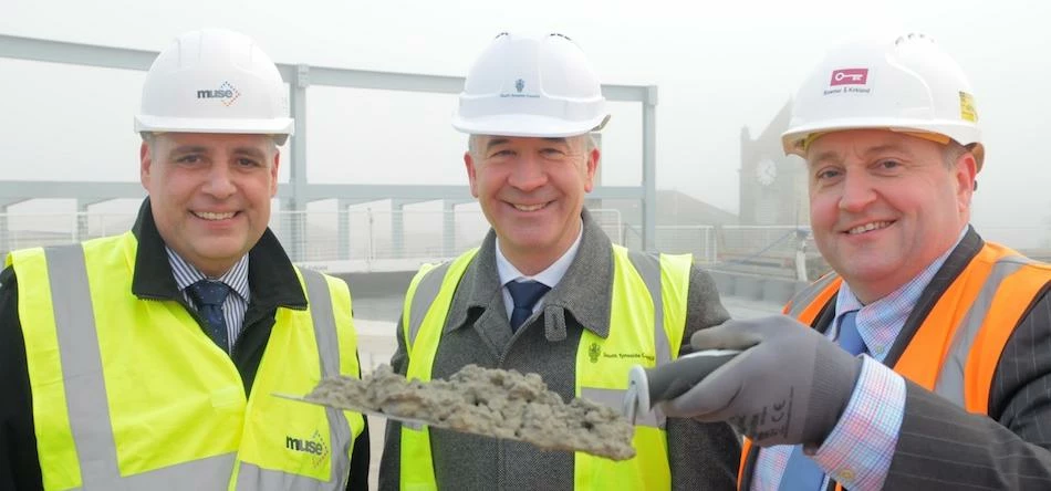 David Wells, Regional Director of Muse Developments, Martin Swales, Chief Executive of South Tynesi