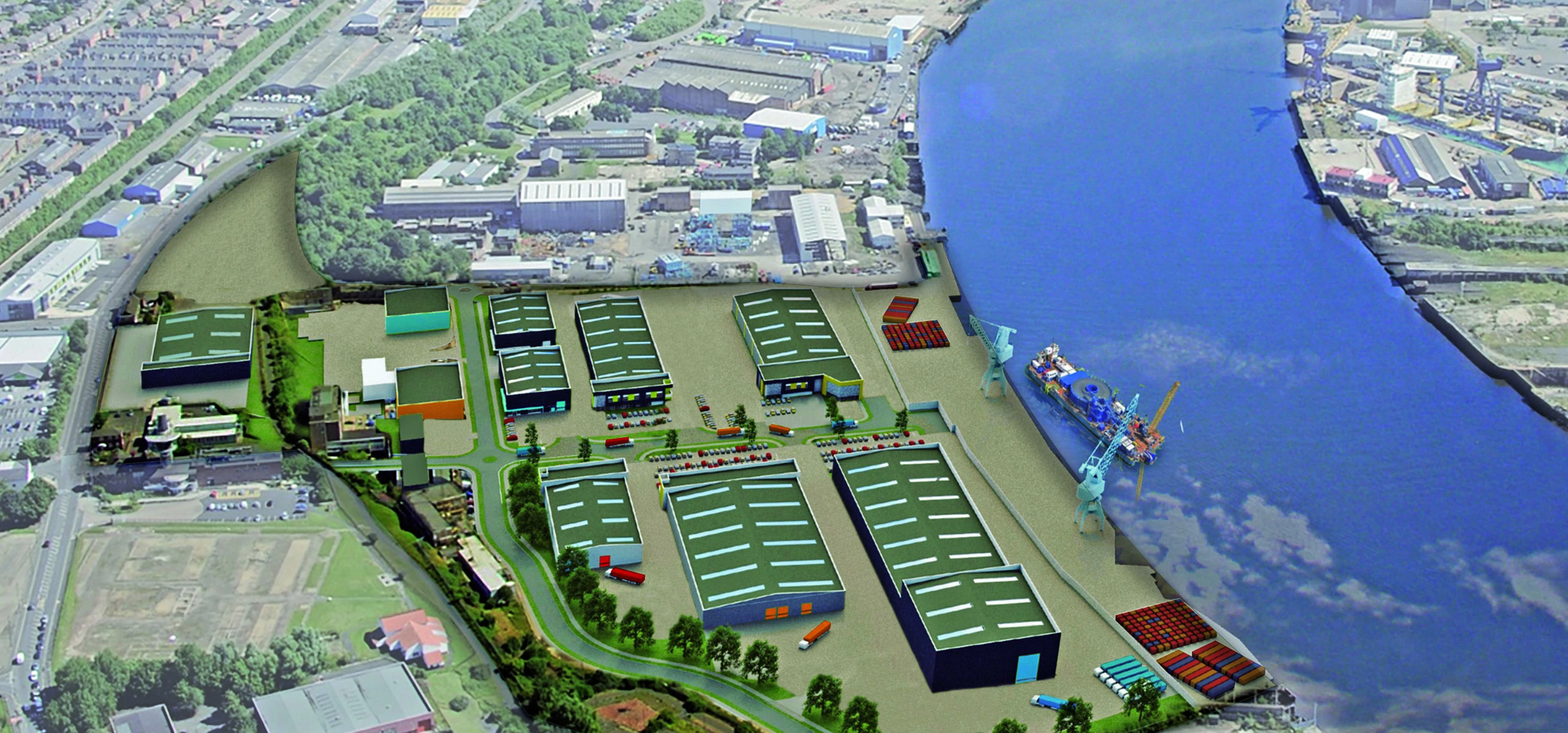 A CGI which shows an aerial view of how Swans is expected to look, once occupied.