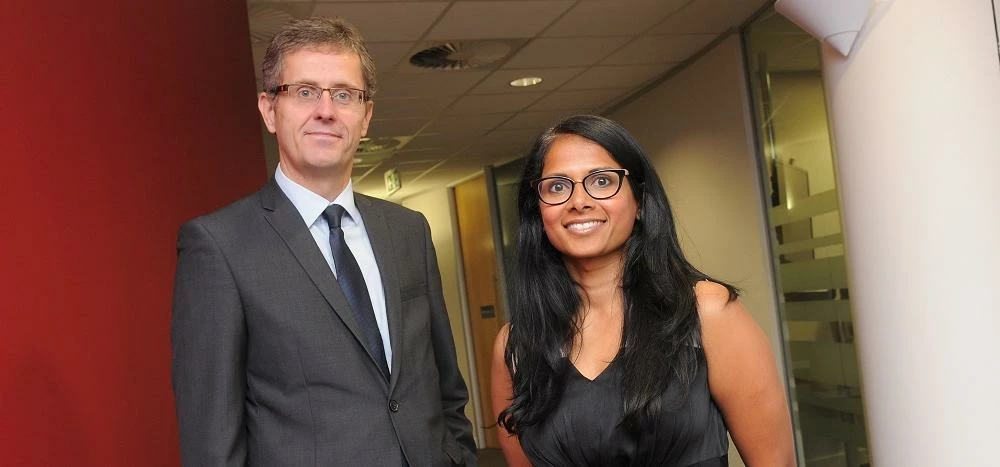 Higgs & Sons head of Commercial Property, Peter Coleman, with new recruit Dinah Patel.