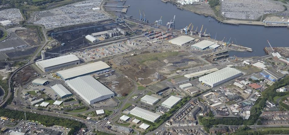 Port of Tyne aerial shot