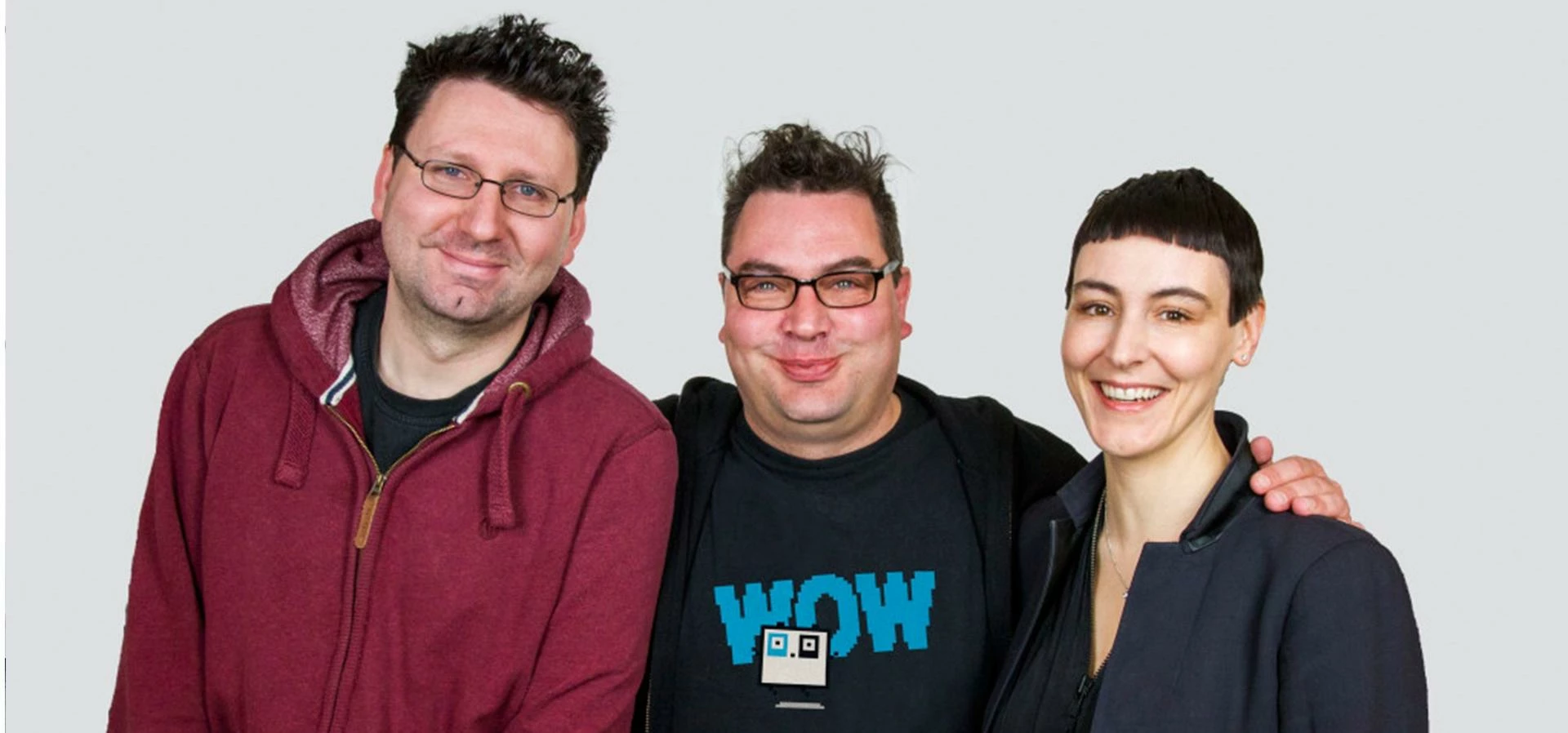 Matt Cooke, Scott Button and Sarah Wood, co-founders of Unruly. Photo: Unruly