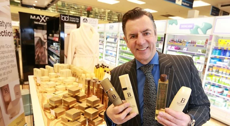 Duncan launching the Bannatyne’s Spa Collection at Tesco earlier this year
