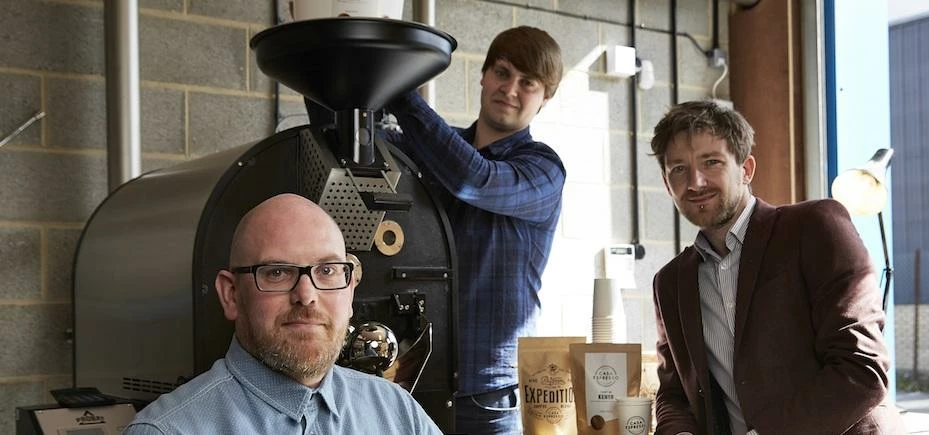 Nino Di Rienzo (Casa Espresso owner), Jonnie Drake (roaster and barista trainer) and Matthew Adams (