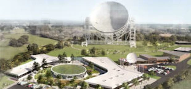An artists impression of the headquarters at Jodrell Bank