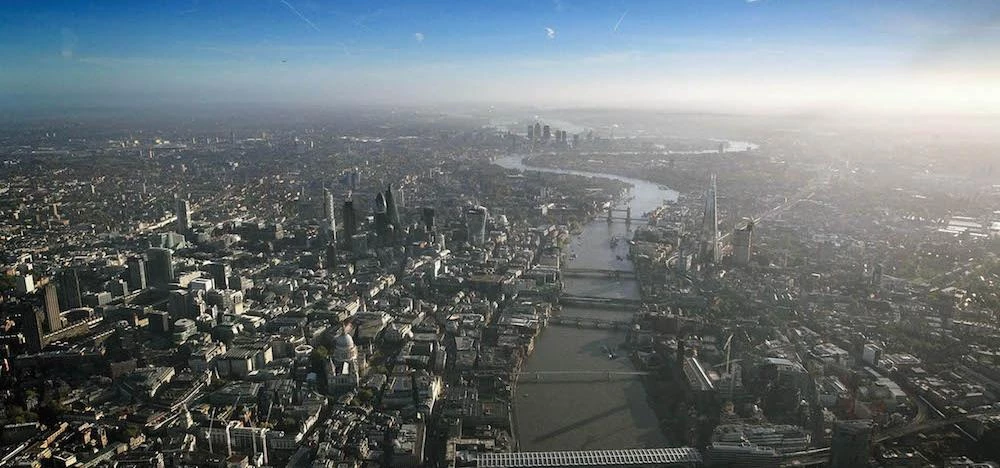 River Thames as it cuts through London.