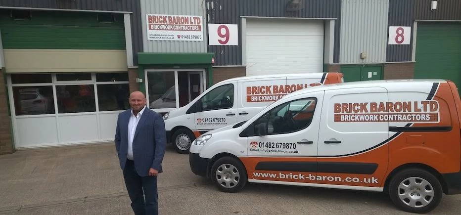 Managing director Nick Hammond at Brick Baron's new premises. 