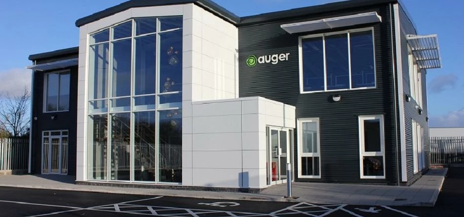 Impressive...Auger's new showpiece offices