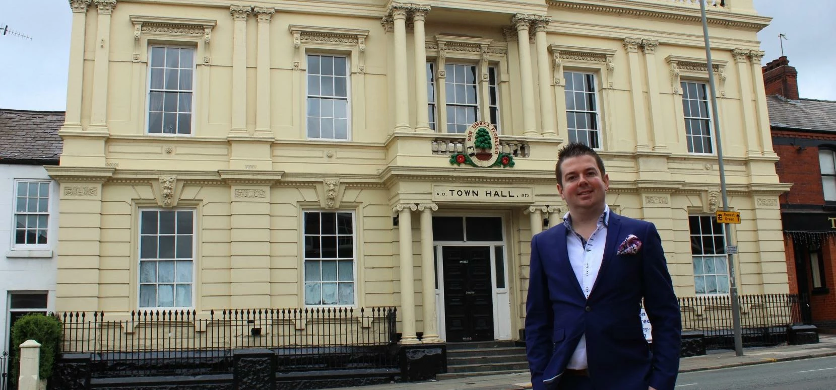 Conor O'Donovan outside Wavertree Town Hall 