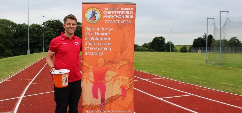 Darren Norwood (Managing Director at Facilities for All) pictured at the athletics track at Tupton H