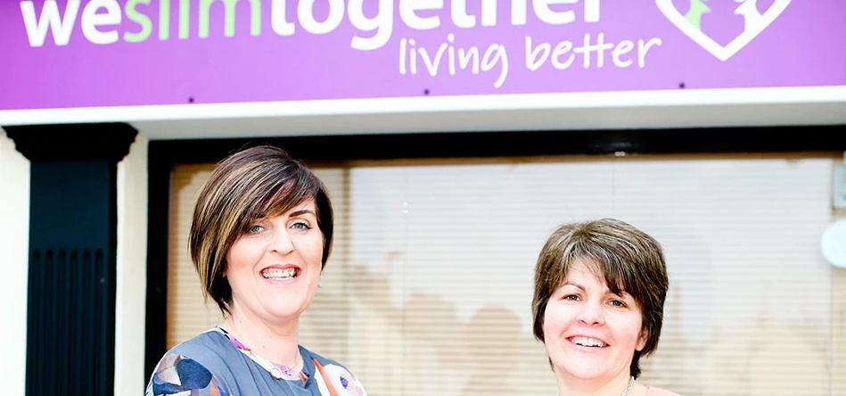 Sonya McAllister, Founder We Slim Together and new franchisee Catherine Kidd.