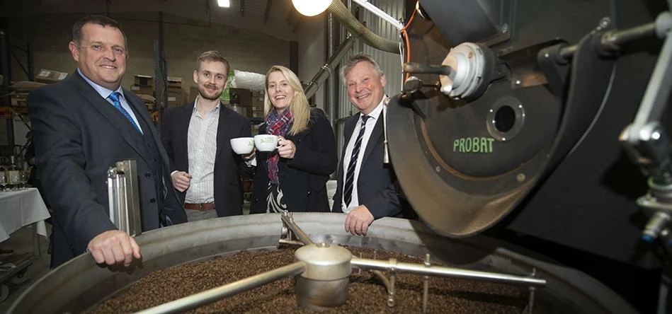 FULL OF BEANS: Pictured (L to R) at York Coffee Emporium’s Festival of Coffee are Upton Group managi