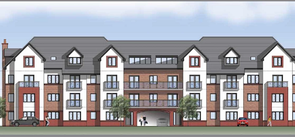 An artist impression of the apartment building