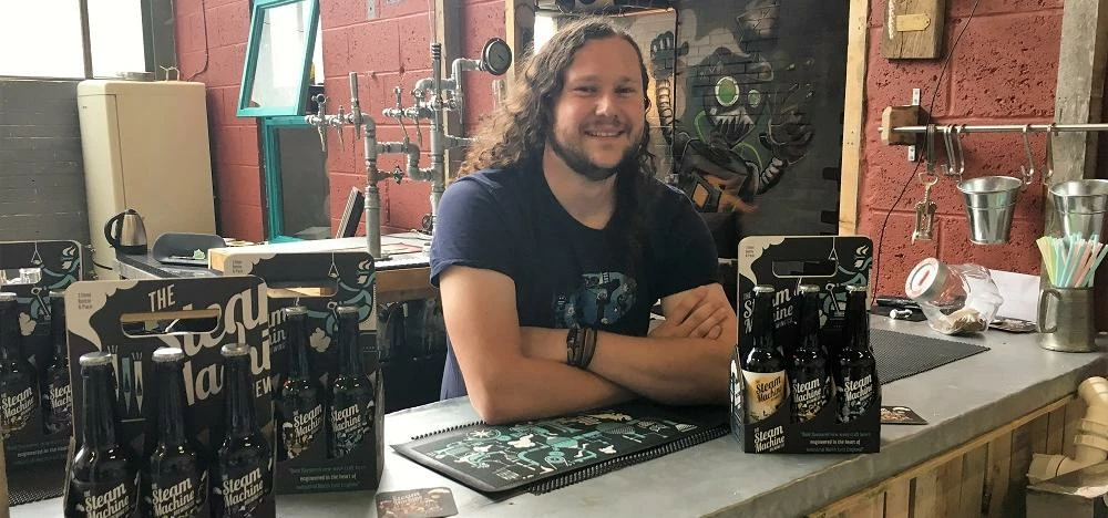 Nick Smith at the new Steam Machine Brewing Company's new premises