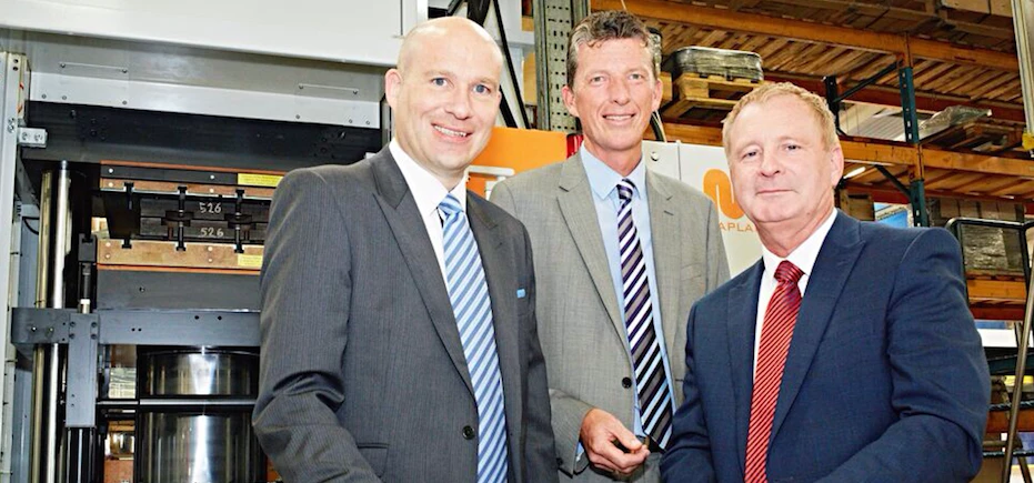 Karl Hodson, Finance Yorkshire, Matthew Chenery, Barclays and Mike Thornhill, Managing Director, Tho
