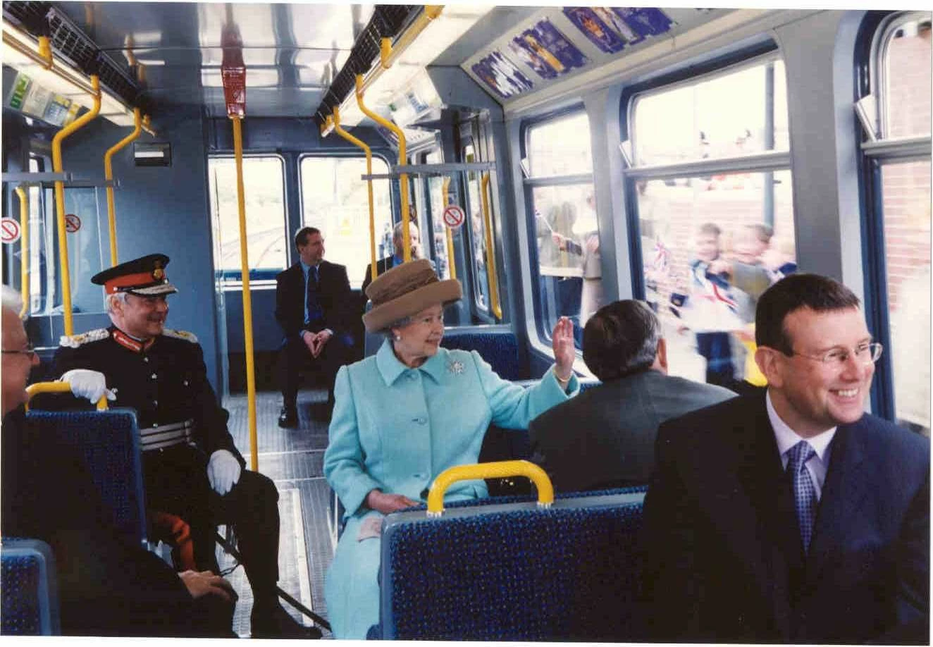 The Queen on Tyne and Wear Metro