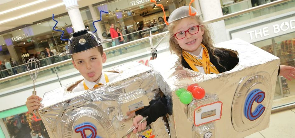 intu Metrocentre's Heads of Fun Ben and Connie prepare for a week of mechanical mirth!