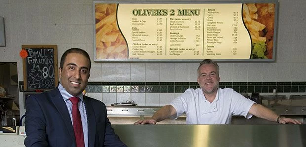Haroon Ashfaq, RBS relationship manager and Bryn Lachwatsky, owner of Olivers 2
