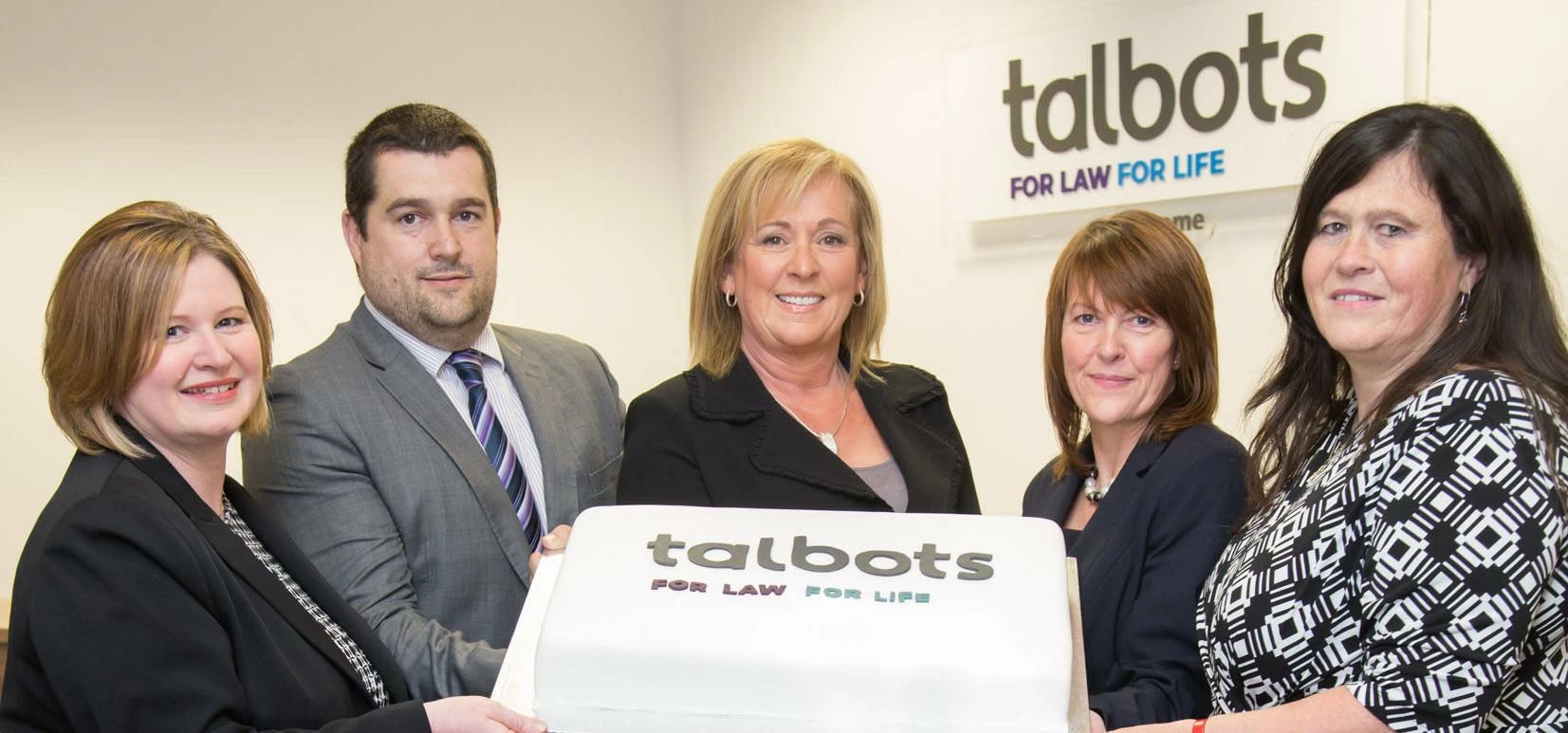 New look for Talbots: (l-r) Louise Jones, James Wright, Mary Mocklow, Lisa Burton and Donna Croot 