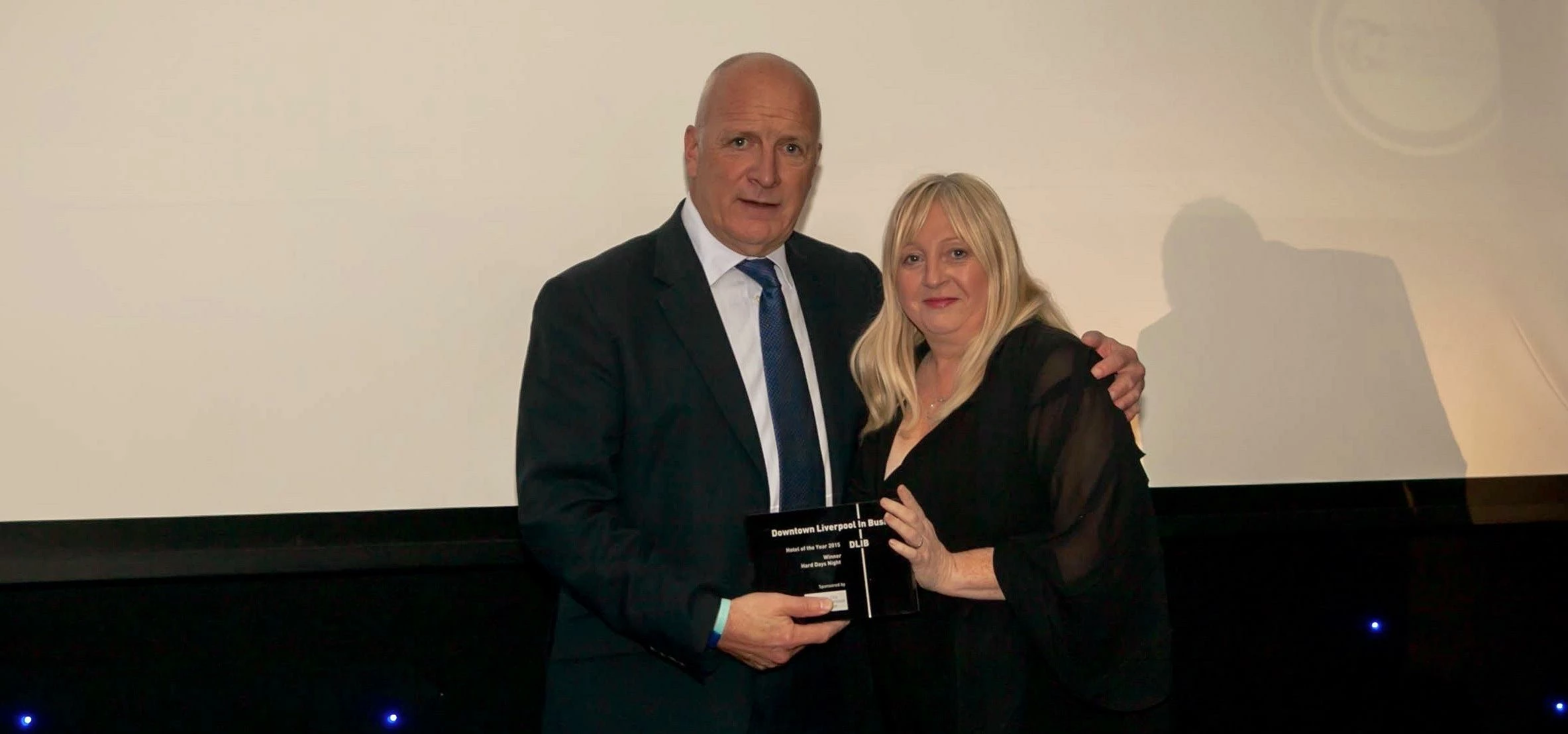 General Manager of Hard Days Night Hotel Mike Dewey receives the award
