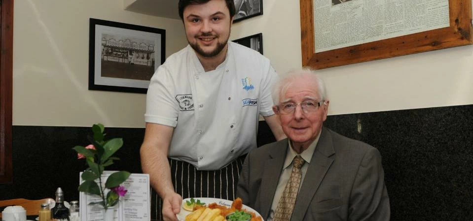Richard Ord, Director of Colmans with Cllr Alan Kerr