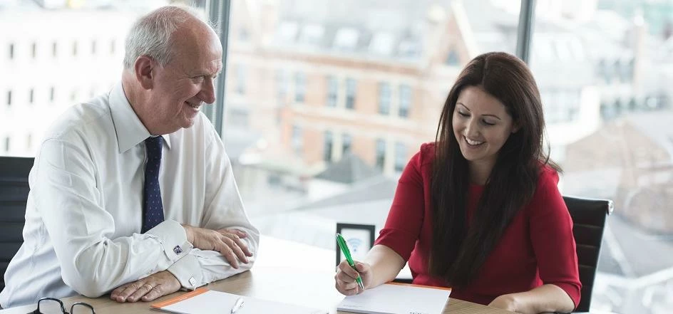 Andrew Gregory and Jennifer Moore from newly launched Leonard Curtis Legal services for SMEs.