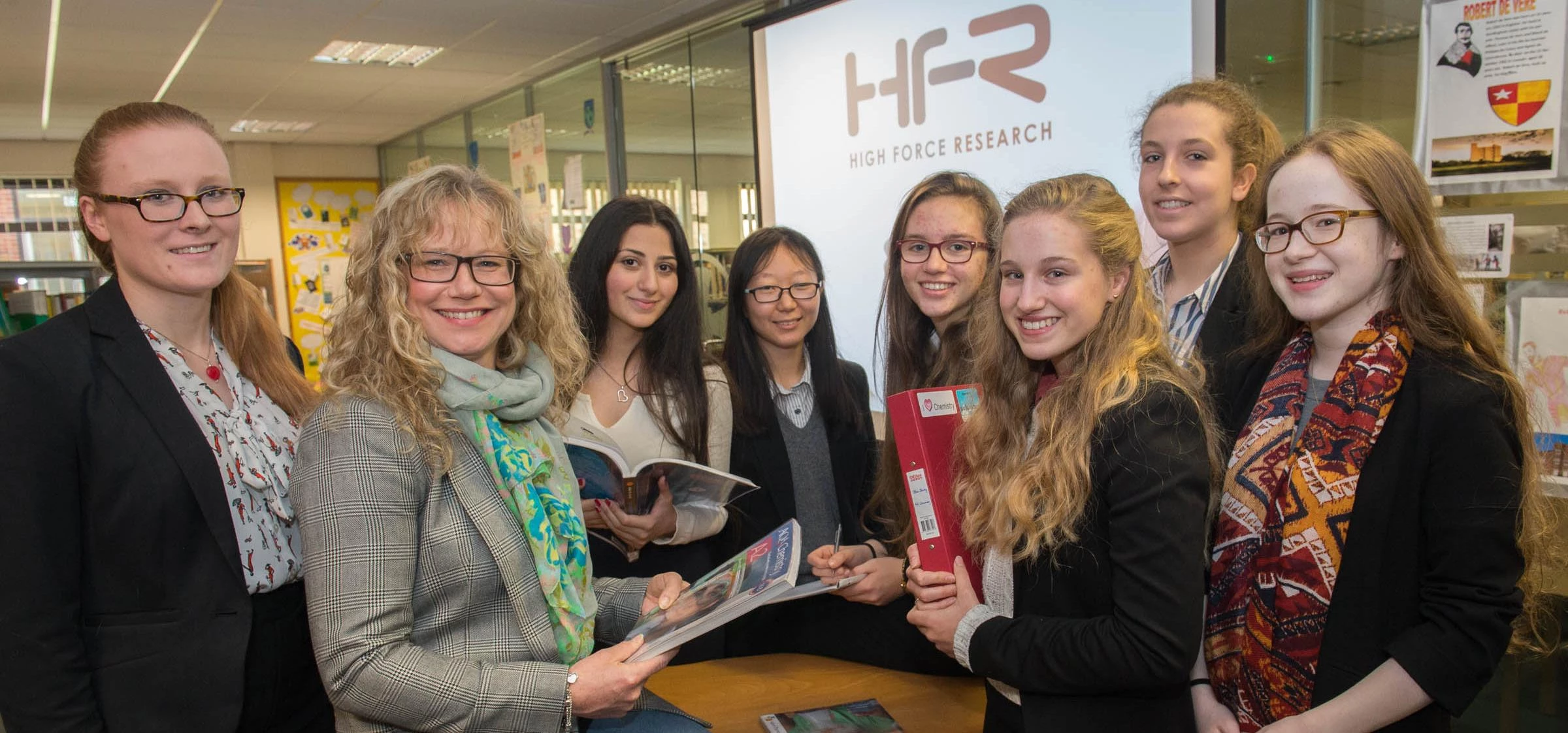 High Force Research's Dr Stella James meets pupils from Durham High School for Girls