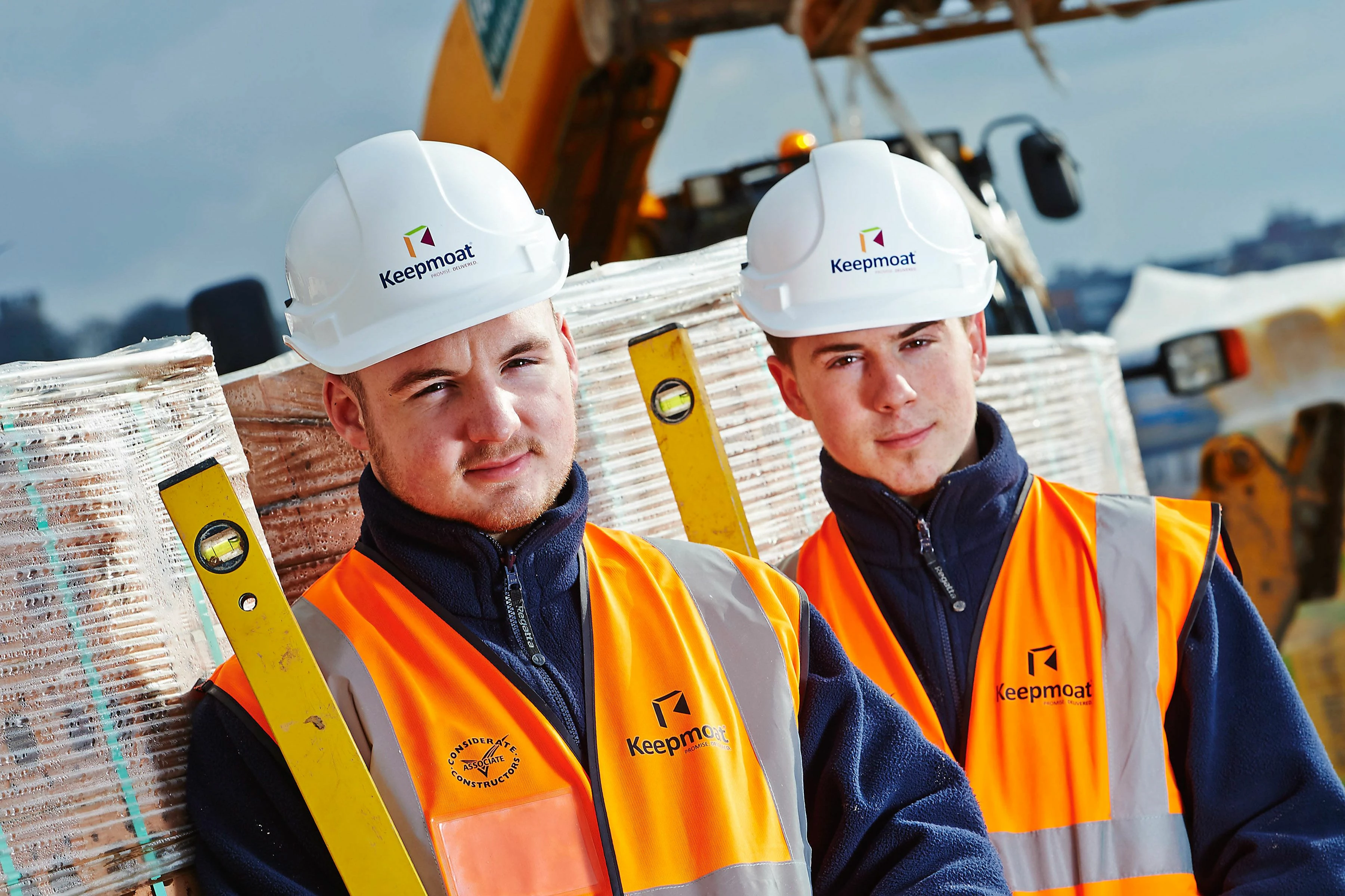 Jack Beckley and Connor Rose on site at Friars Gate in Dudley.