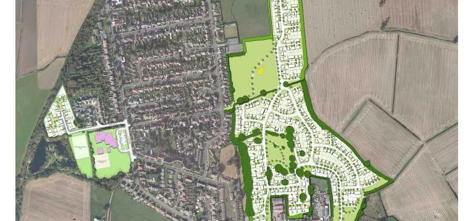 The masterplan of the proposed housing scheme. 