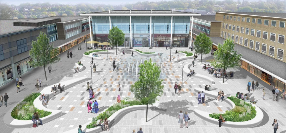 CGI of regenerated Queens Square. Photo: Burns + Nice