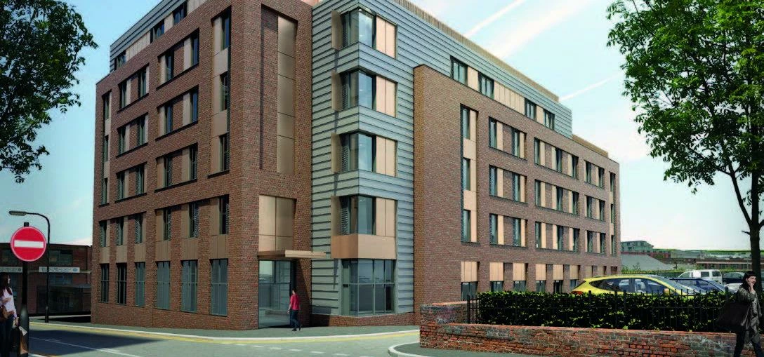 A CGI of the new student accommodation development in Sheffield.
