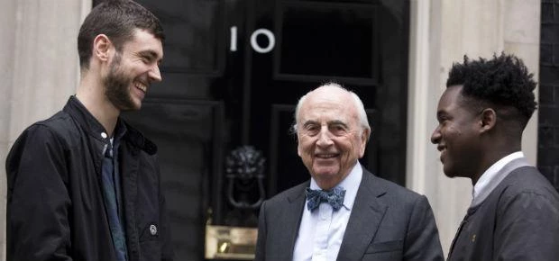 Liam, Lord Young and Bejay at 10 Downing St