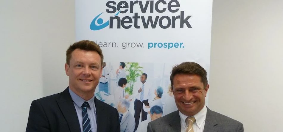 Jamie Ollivere of RTC North and Neil Warwick, chair of Service Network and head of EU and competitio