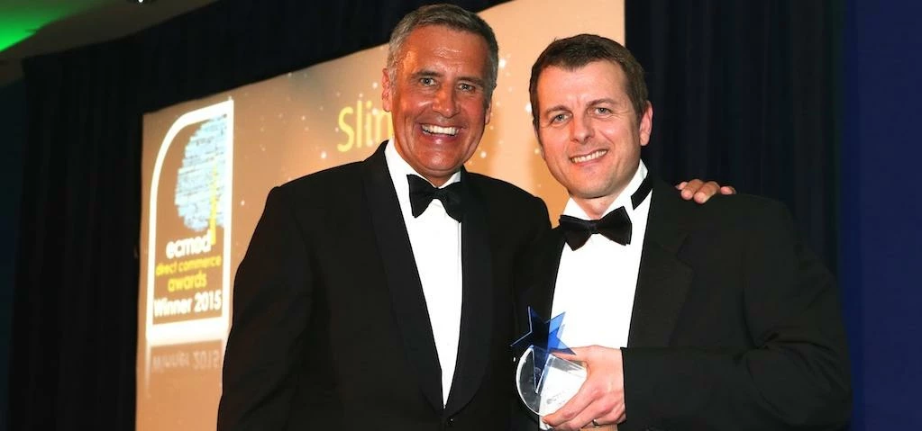 Sky News anchor Dermot Murnaghan with Slingsby’s Marketing Director Lee Wright