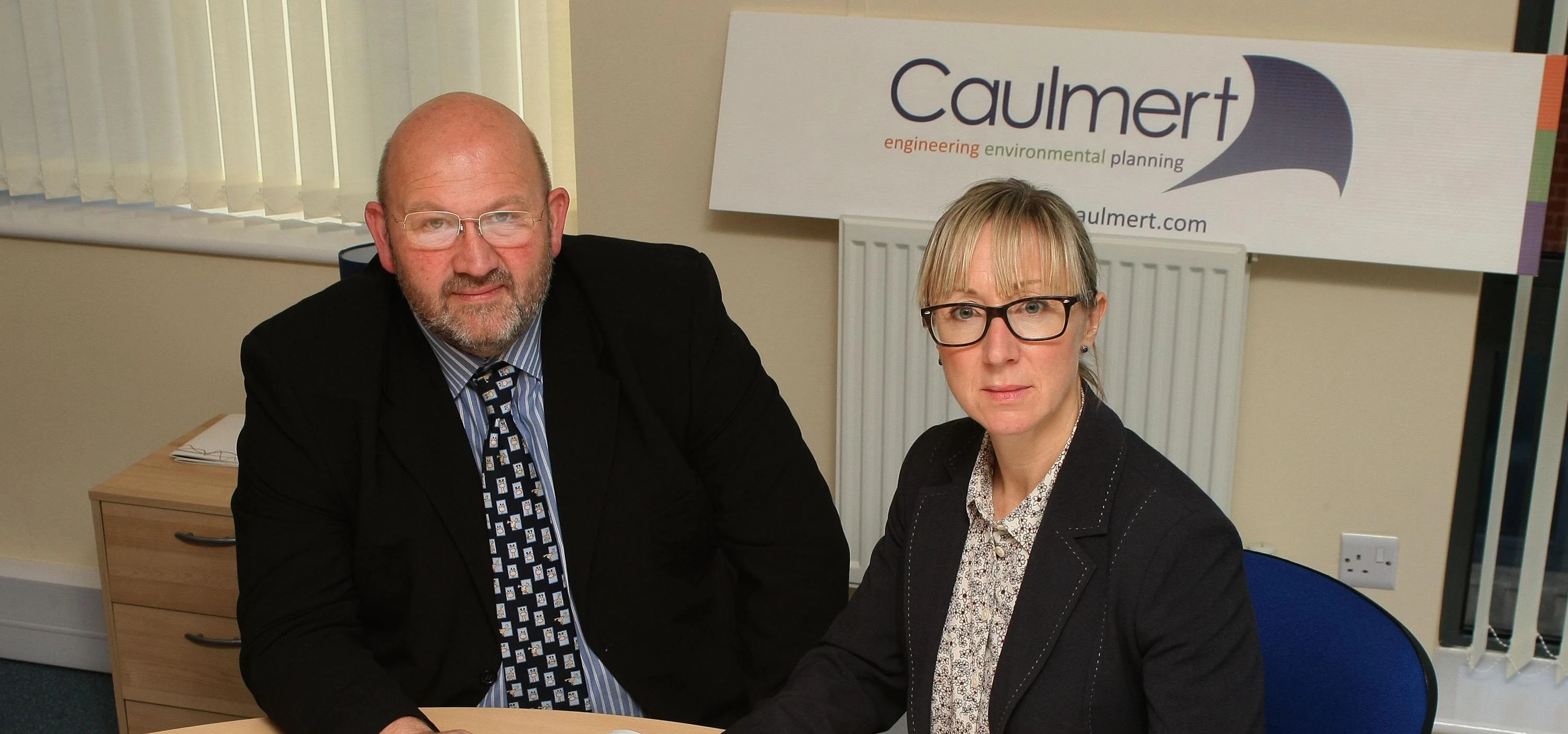 Caulmert waste management experts Jonathan Clark and Elena Wasikowski