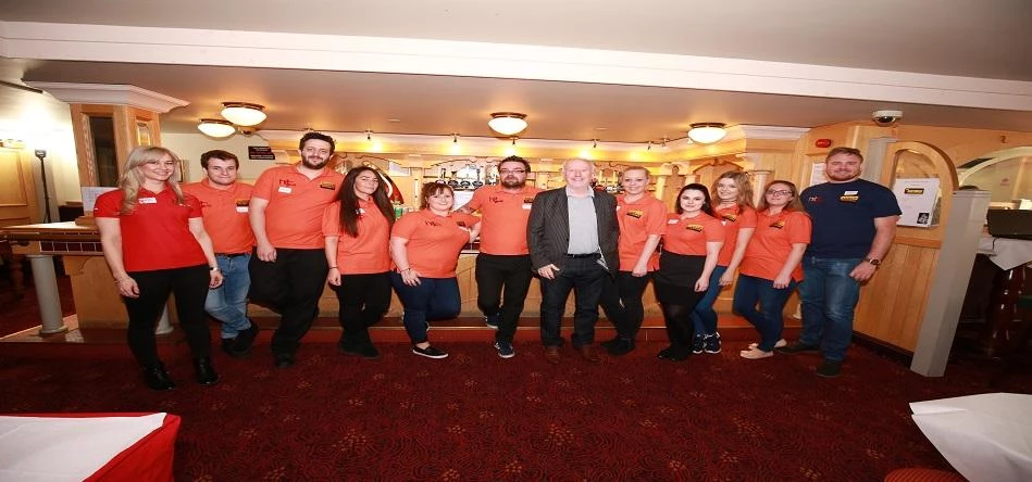 Brathay Challenge apprentices with L-R Lyndsey Urwin, trainer assessor at HIT Training, MP Andy McDo