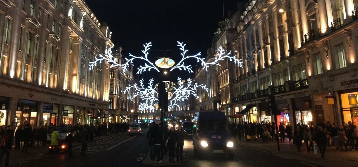 Christmas decorations at Regent Street (London 2014)