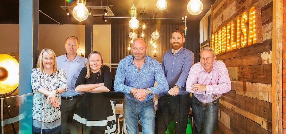 Sarah Cawley, sales and marketing, Andy Phillip, director, Gemma Kellett, office manager, Guy Tayl