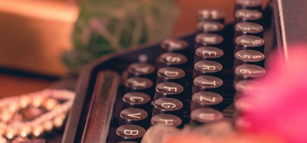 Typewriter with Blurred Background