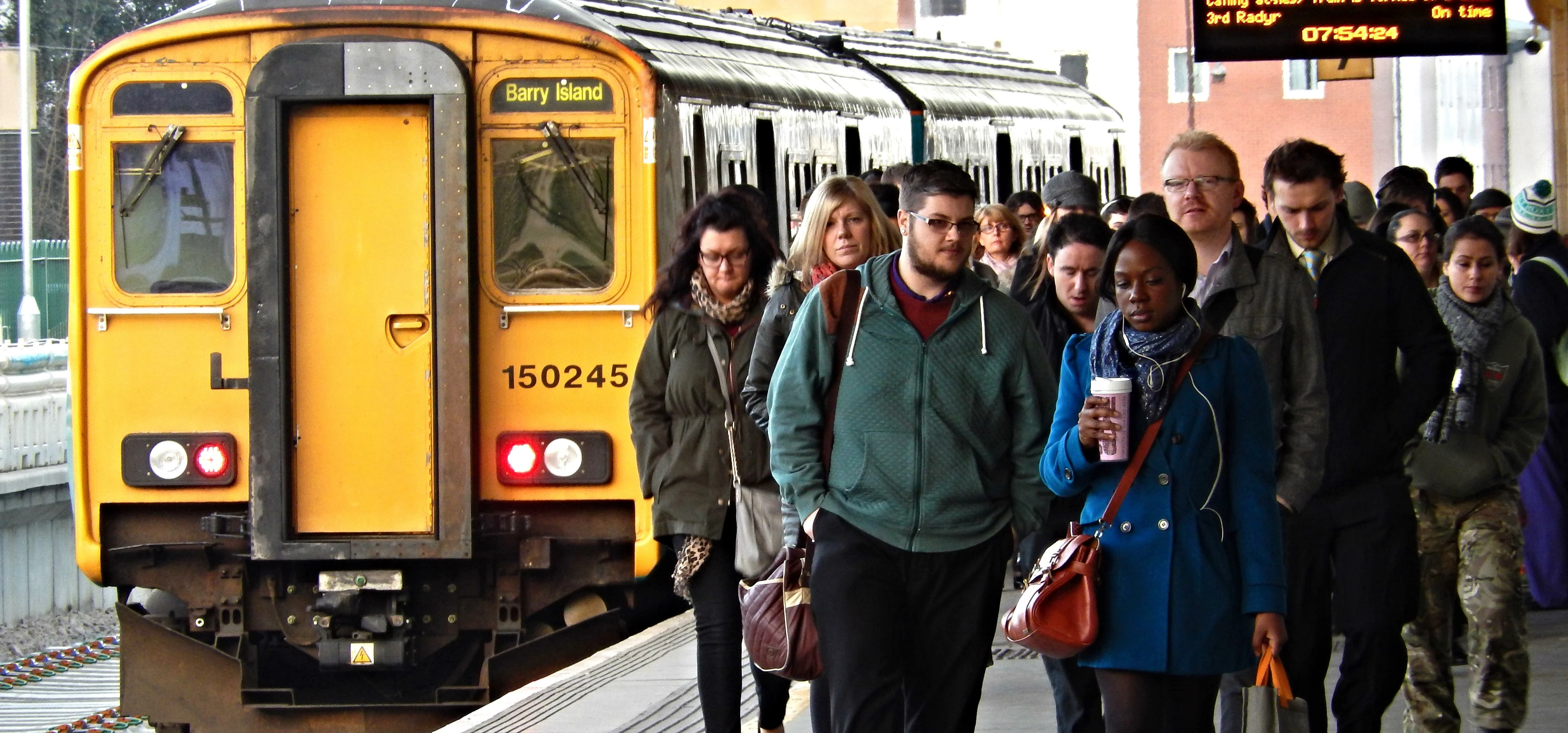 Cardiff Central commuters